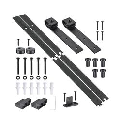 5 ft Mini Sliding Barn Door Hardware 2-Rollers Track Kit - Remodeling Needs