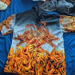 Dragon Large Button Down Shirt.