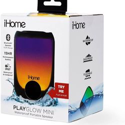 iHome Bluetooth Portable Color Changing iP67 Waterproof, Floatable Bluetooth Speaker with Mega Battery, Rechargeable