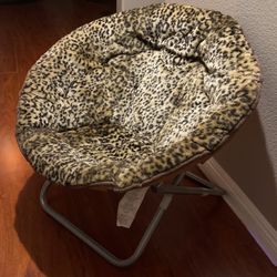 Lounge Chair Fur Cheetah Print 