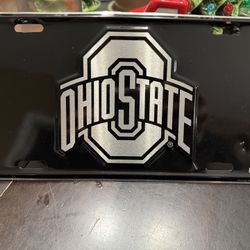 Black and Silver Ohio State License Olate in great shape!  