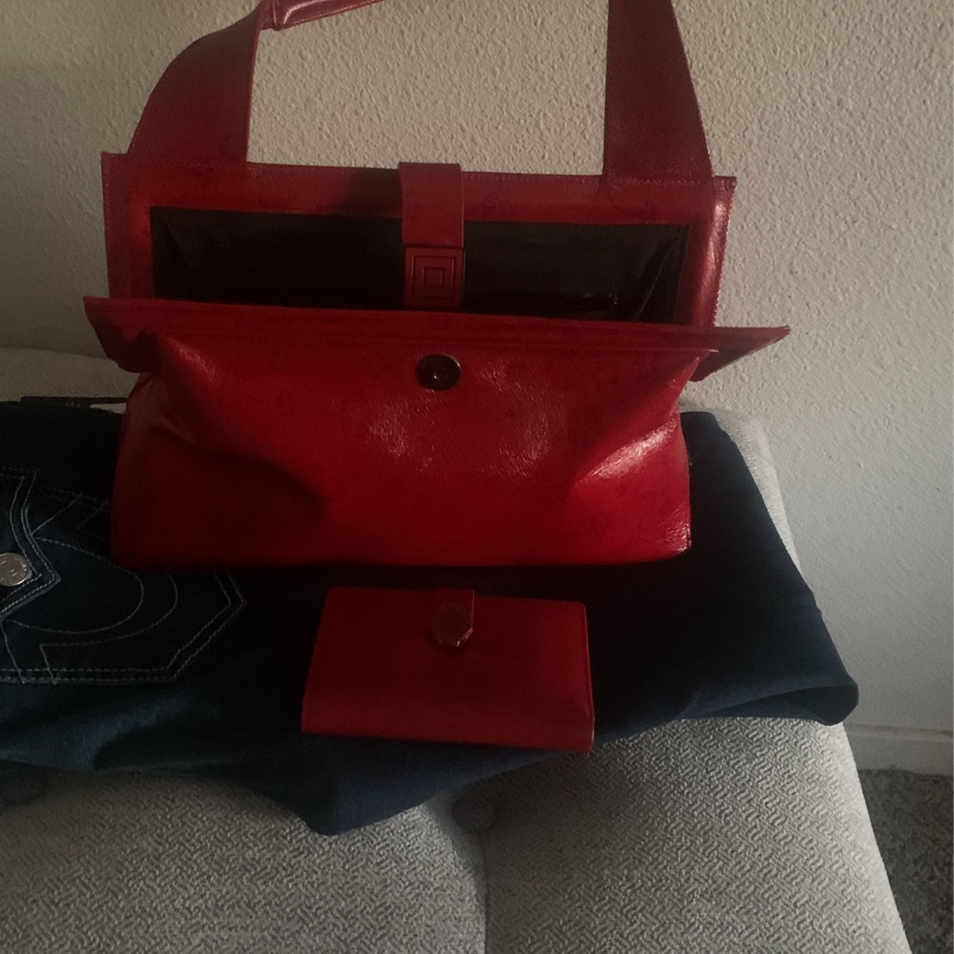 Mike -Mike Red Purse With Wallet