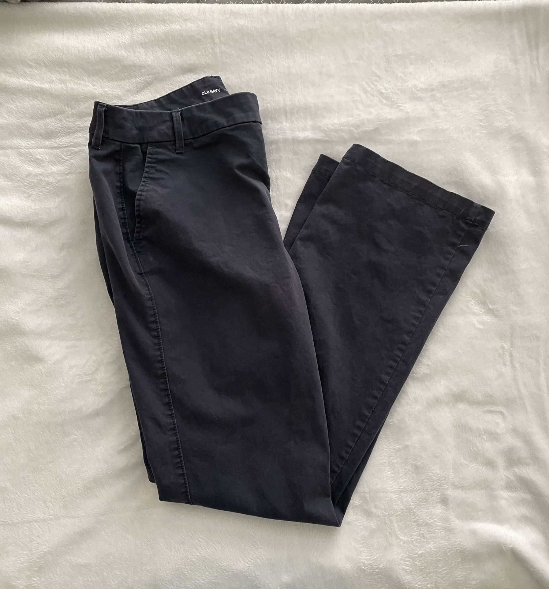 Old Navy Dark Blue Boot Cut Khakis Sz 12