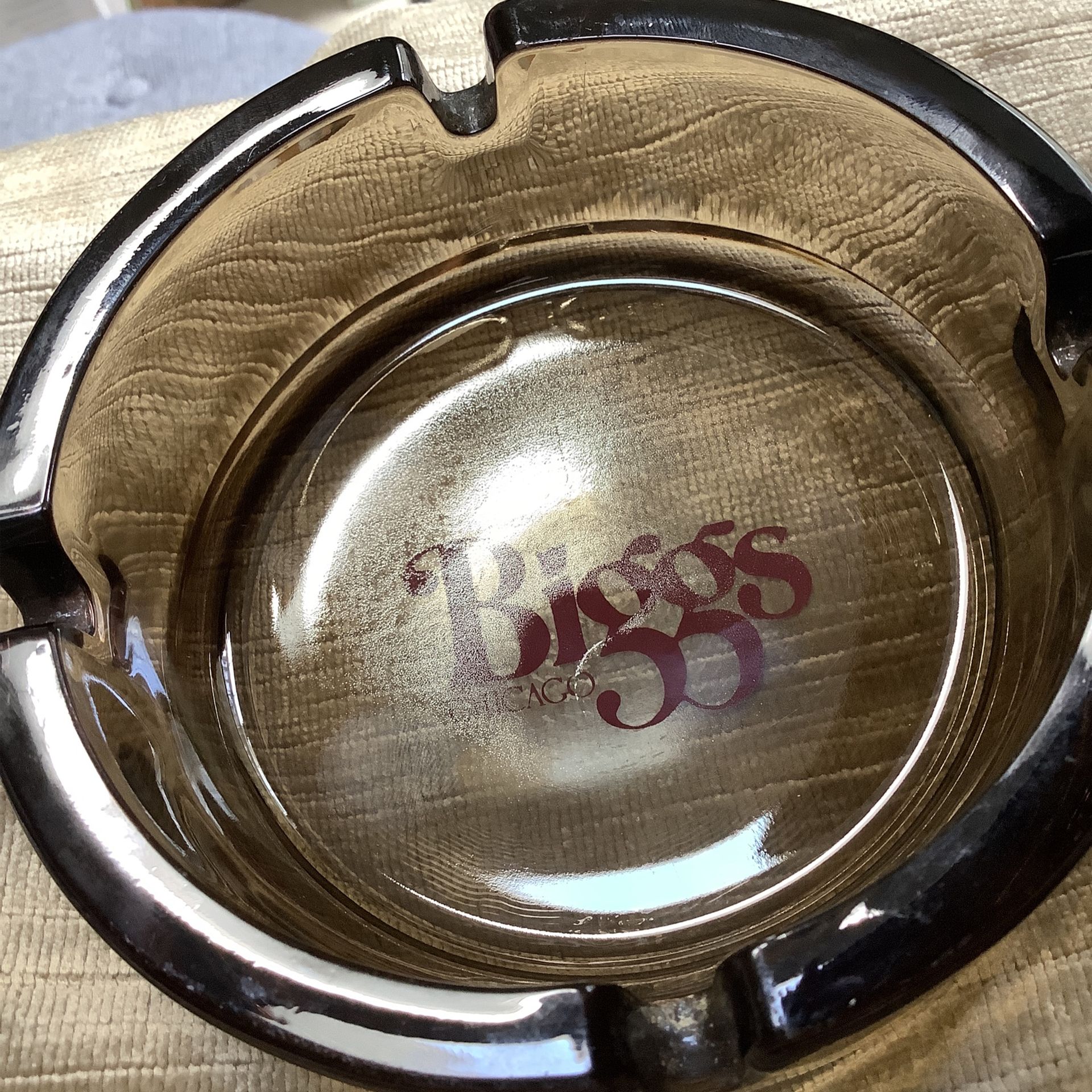 Biggs Restaurant And Cigar Lounge Chicago vintage glass ashtray