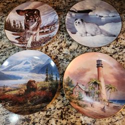 8 Wildlife Collectible Plates.  1 Low Price 