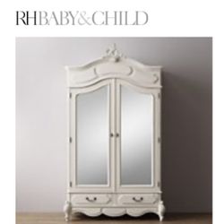 Restoration Hardware Baby Marielle Mirrored Armoire