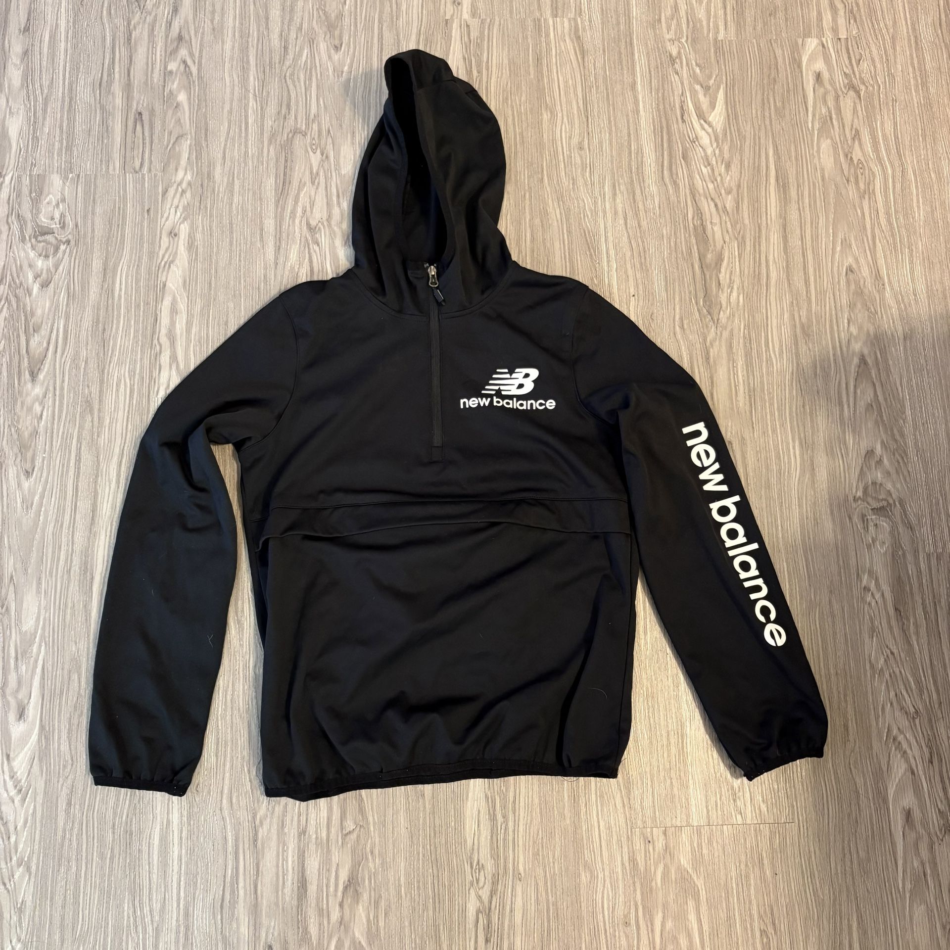 New Balance Men's Jacket Black Half Zip Polyester - RN 130893 Size S
