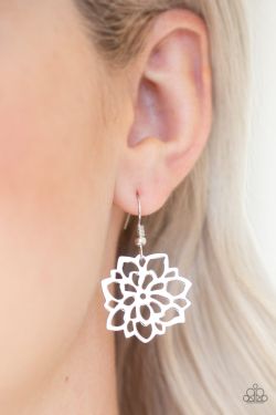 Darling Dahlia Silver Earrings