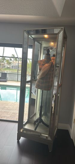 Furniture wood and glass mirror