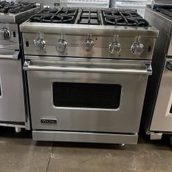 VIKING 30”WIDE GAS RANGE STOVE STAINLESS STEEL 