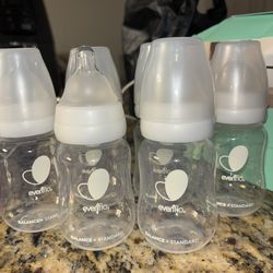 Evenflo Feeding Premium Proflo Venting Balance Plus Standard Neck Baby, Newborn and Infant Bottles - 4 Ounce (Pack of 6)