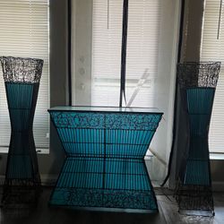 Zain Lighted Rattan Coffee Table 