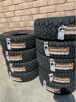 37x12.50r17 Arroyo tires nuevas con 50,000 millas de garantía las 4