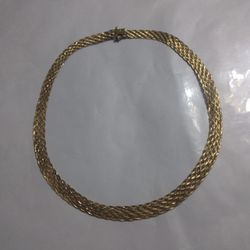 18K Gold Chain Lent 18 1/2 By 3/8 Used