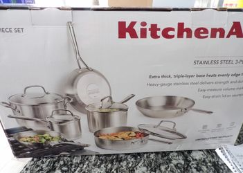 KitchenAid Tri-Ply Clad Stainless Steel 12-piece Cookware Set