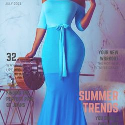 Long Fitted Summer Dress 