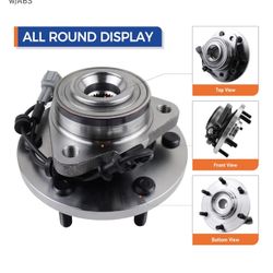 PAROD Pair of 2 Front 515125 4WD Wheel Hub Bearing Assembly Fit for 2008-2010 Infiniti QX56, 2008-2012 Nissan Armada, Titan 6Lugs w/ABS