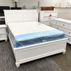 New Queen White Bedroom 