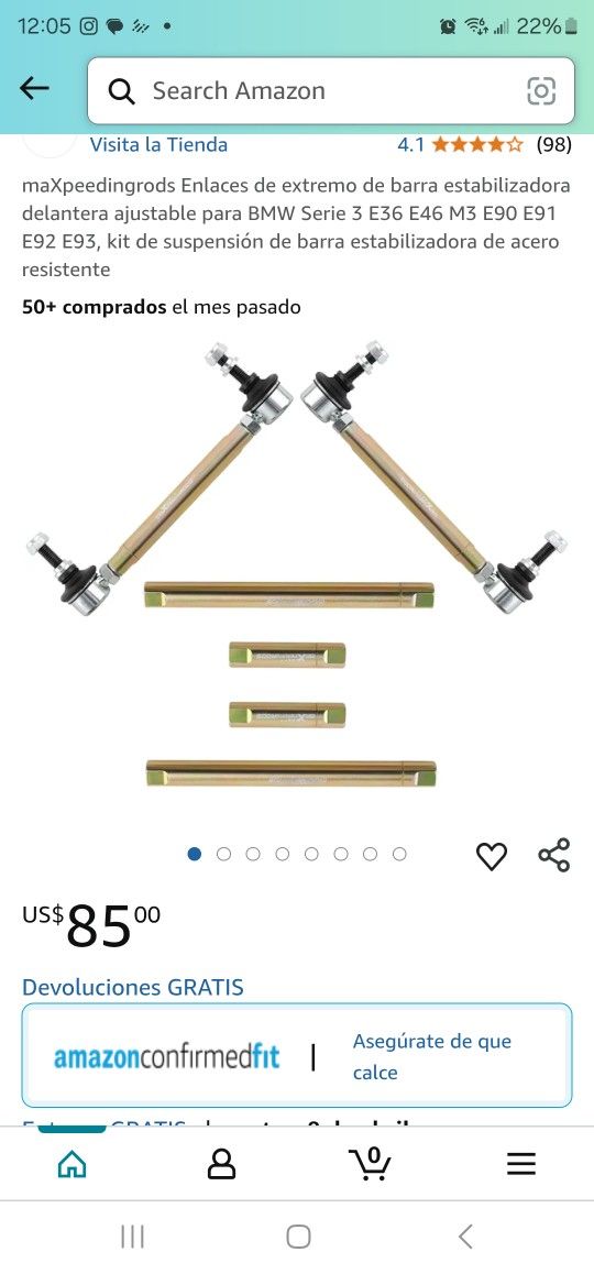 E90 Adustable Sway Bar Links