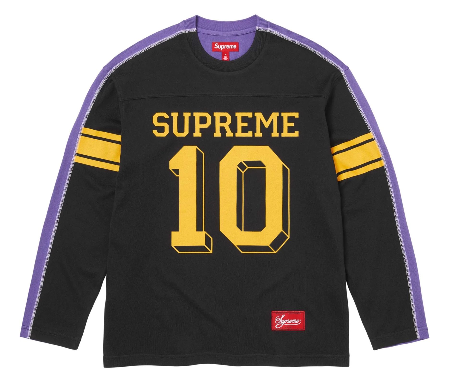 Supreme Split L/S Football Top - Size L