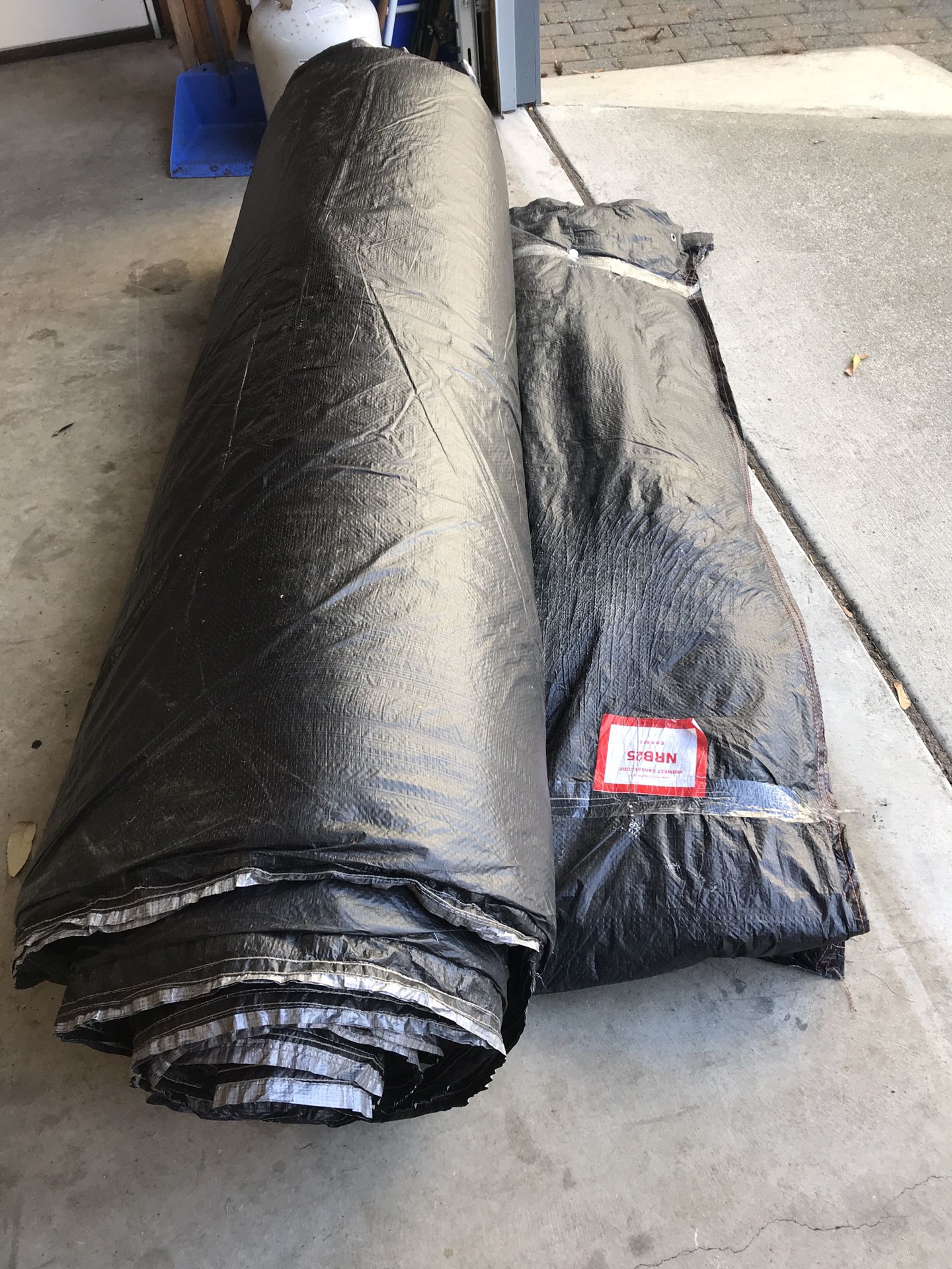 Large Insulated Black Cement Tarp