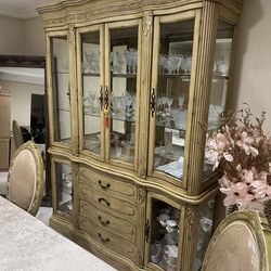 Table and Dish Cabinet set