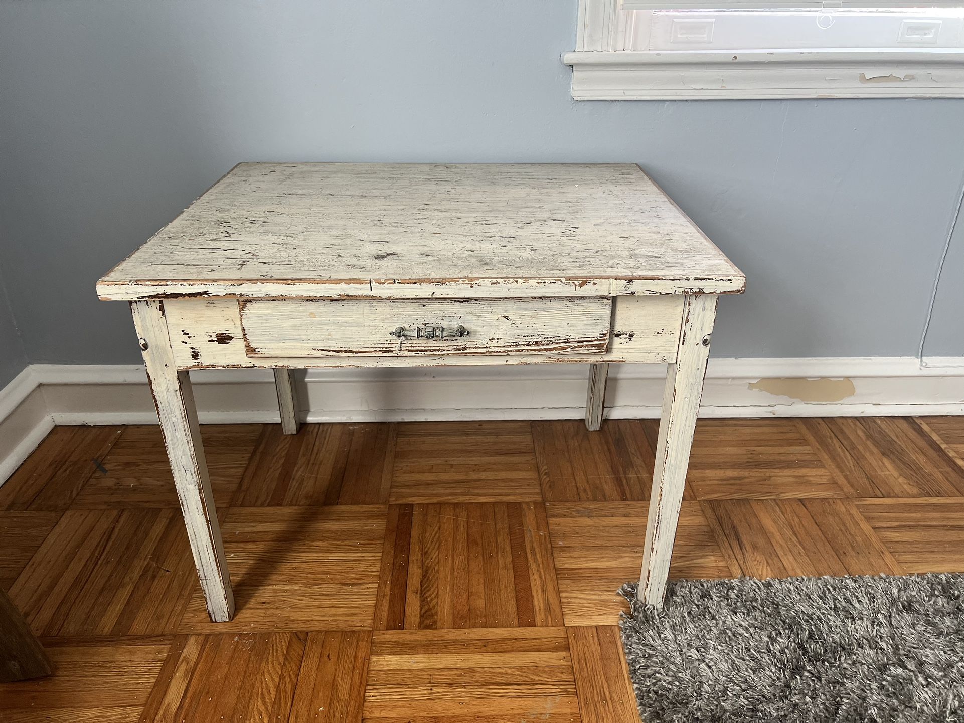 Shabby Chic White Desk/Table - Solid Wood