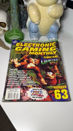 Vintage October 1994 Electronic Gaming Monthly Issue #63 Donkey Kong Country Magazine