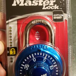 Master Lock, Anti Shim Dial Combination Lock, Blue.. 1530DCM