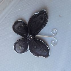 Handmade black butterflies for crafts