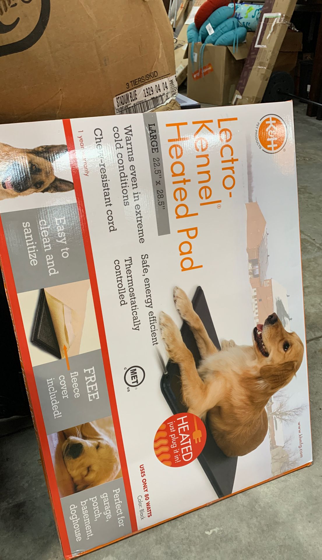 K&H Pet Products Lectro Kennel Dog Mat, Large, Black