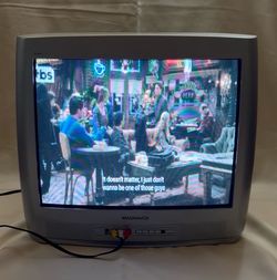 Magnavox 20MS233S 20” CRT TV Gray, Built in speakers, RCA, HDMI to RCA adapter included!