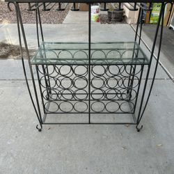 Wine Rack holds 24 Bottles And Wine glasses