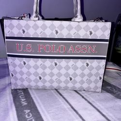 U.S. Polo Assn. Diamond Stripe Book Tote
