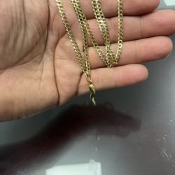 24” Cuban Link Yellow Gold Chain