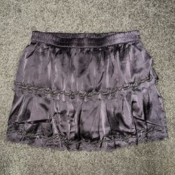 Purple Satin Skirt Size XL