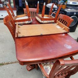 Solid Wood Dining Table With Leaf 