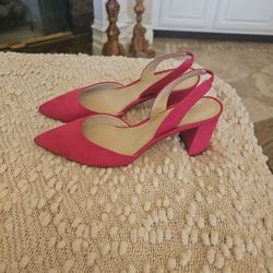Marc Fisher Fushia Suade Sling Back Heels