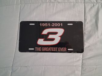 Dale Earnhardt #3 license plate