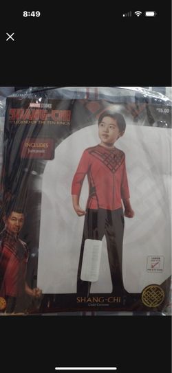 Shang Chi Costume, Size 13 to 14 on package, for a child 8 to 10