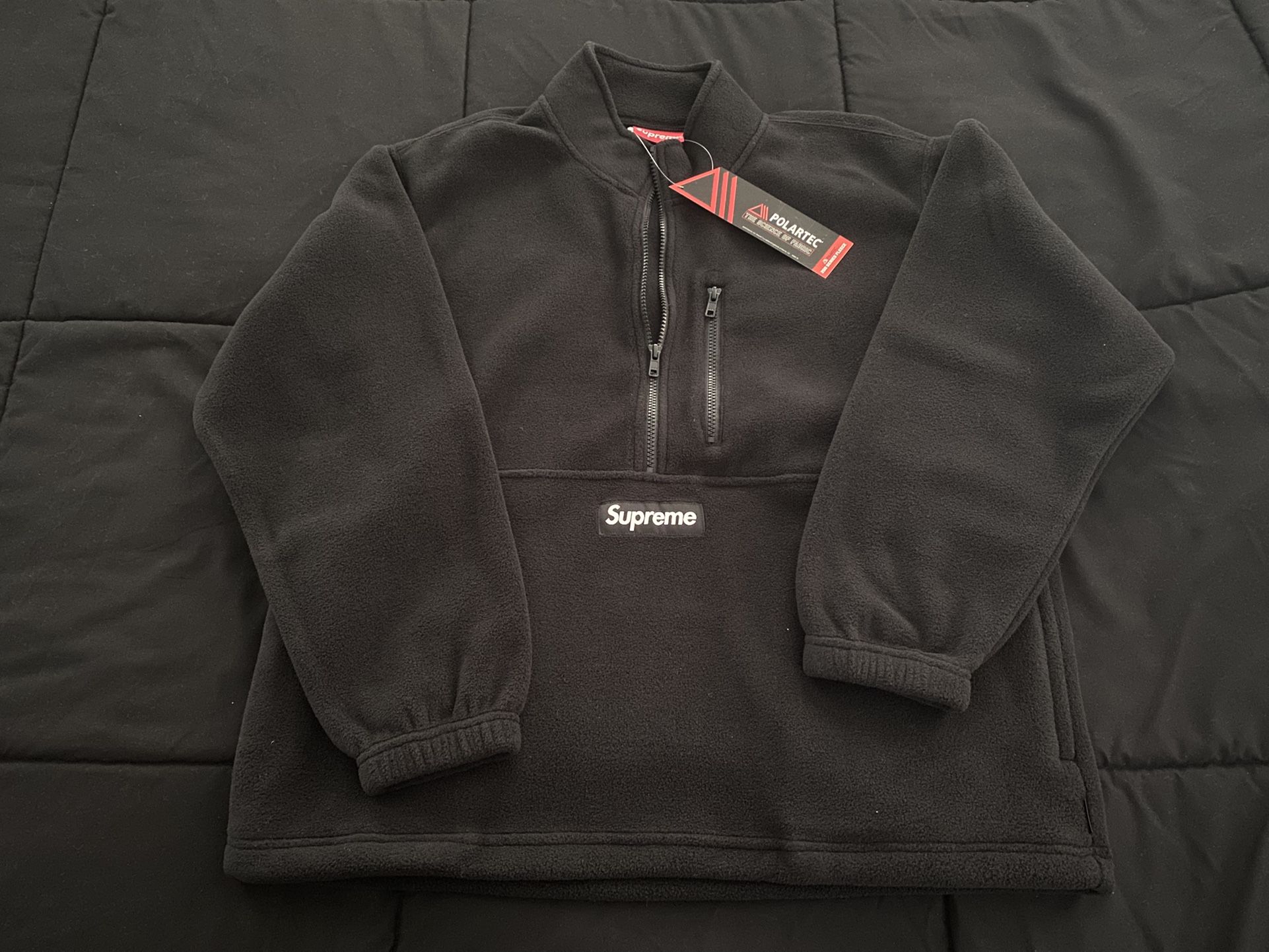 Supreme Fleece Pullover Black Size Medium