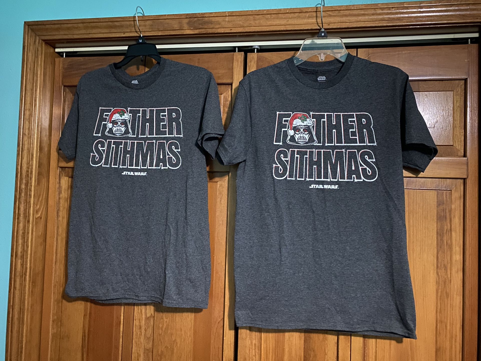 Star wars size small and medium father sithmas gray tshirts
