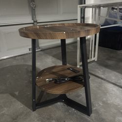 Side Table With Electrical Outlet