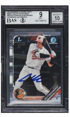 2019 Bowman Chrome Draft Adley Rutschman 1st Bowman Auto BAS 9 Auto 10