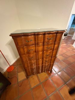 French Provincial Tall Chest of Drawers