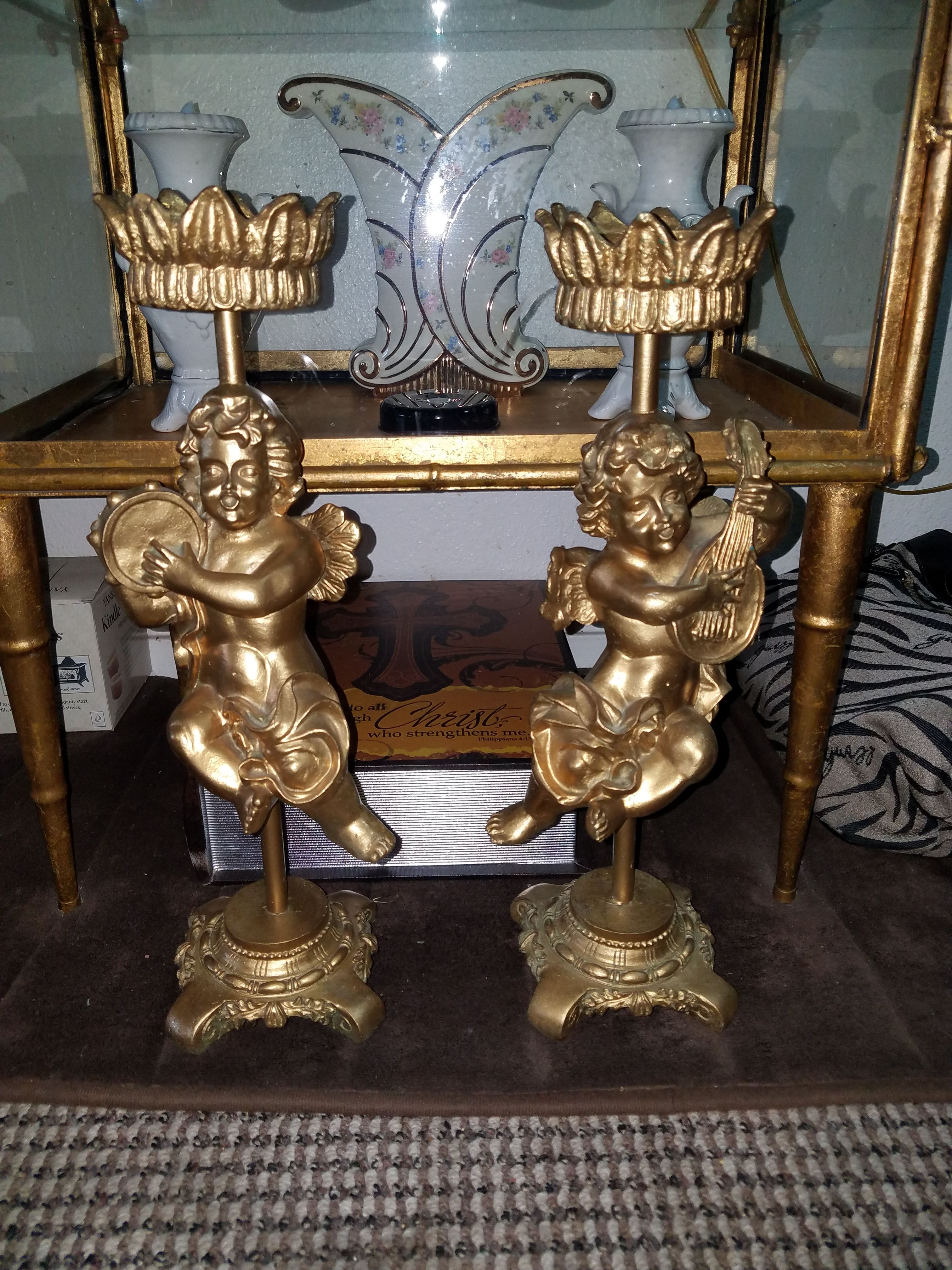 Angel candle holder stands