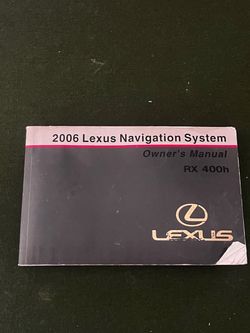 2006 Lexus RX400h Navigation System Owners Manual OEM OM48523U 01(contact info removed)3