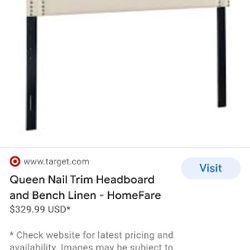 King Nail Head Trim bed Bed frame 