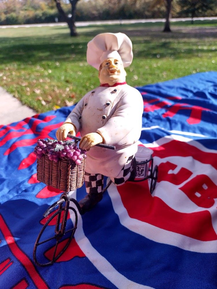 Drunk Italian  Chef Bringing More Grapes On A Tricycle 
