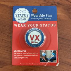 Wearable Pin Covid Status Vaccinated